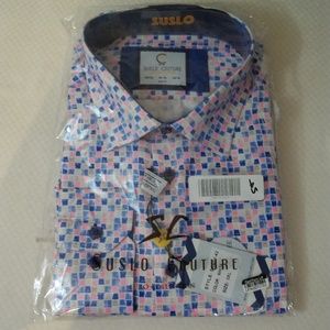 Suslo Couture Slim Fit 3XL Button Front Shirt